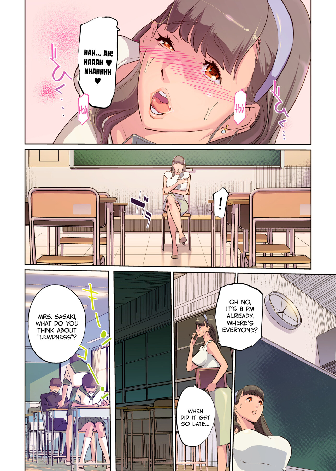 Hentai Manga Comic-SEX, classroom, male student and female teacher-Read-8